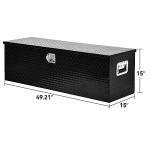 YITAMOTOR Heavy Duty Aluminum Truck Bed Tool Boxes 49 Inch with Sliding Shelf, Diamond Plate ToolBox for Pick Up Truck RV Trailer, Chest Storage Organizer with Lock and Keys