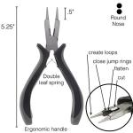 The Beadsmith 4-in-1 Multifunctional Pliers - All-Purpose Jewelry Making Tool w/Cushion Grip, 5”, Create Loops, Cut and Flatten Wire, Close Jump Rings