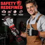 Ecarke Flathead Braking Grinder Compatible with Milwaukee 18V Battery, 4-1/2" to 5",11000RPM, Anti-Vibration&Multiple Safety System,Tool-Free Guard,Angle Grinder for Tight Spaces Grinding (Tool Only)