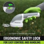 WORKPRO Cordless Grass Shear & Shrubbery Trimmer - 2 in 1 Handheld Hedge Trimmer Electric Grass Trimmer Hedge Shears/Grass Cutter Rechargeable Lithium-Ion Battery and Type-C Cable Included (White)