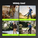 VASG Leaf Blower Cordless, 3 x 21V Batteries & Fast Charger Set, Variable Speed Mode, Lightweight Handheld Electric Leaf Blower for Lawn Care, Yard, Garden, Patio & Outdoor Cleanup