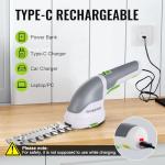 WORKPRO Cordless Grass Shear & Shrubbery Trimmer - 2 in 1 Handheld Hedge Trimmer Electric Grass Trimmer Hedge Shears/Grass Cutter Rechargeable Lithium-Ion Battery and Type-C Cable Included (White)