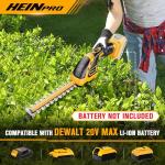 HEINPRO Hedge Trimmer Cordless Compatible with DEWALT 20V MAX Battery (No Battery), Electric Hedge Trimmer Cordless Grass Trimmer, Bush Trimmer Grass Shears Handheld for Yard, Garden, Lawn