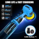 16.8V Cordless Electric Sander with 36PCS Sandpapers, 3500 RPM, 3.0Ah Battery, Lightweight & Compact Design for Wood, Metal, Paint Removal, and DIY Projects