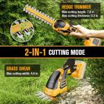 HEINPRO Hedge Trimmer Cordless Compatible with DEWALT 20V MAX Battery (No Battery), Electric Hedge Trimmer Cordless Grass Trimmer, Bush Trimmer Grass Shears Handheld for Yard, Garden, Lawn