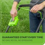Greenworks 40V 16" Brushless Cordless (Push) Lawn Mower + Blower (350 CFM), 4.0Ah Battery and Charger Included (75+ Compatible Tools)