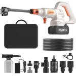 Cordless Pressure Washer Battery Powered; 1200PSI Cordless Power Washer with Brushless Motor, 4.0Ah Battery,6-in-1 Nozzle, 3 Power Level; Handheld Portable Pressure Washer Cordless (5022-1)