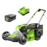 Greenworks 80V 21" Cordless Push Lawn Mower – Brushless Motor, LED Lights, 4.0Ah Battery & Rapid Charger (75+ Compatible Tools)