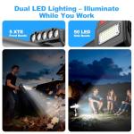 DEGGE Brushless Leaf Blower Cordless, Handheld Leaf Blowers with LED Work Light, Two Interchangeable Nozzles, Turbo Jet Blower for Lawn Care, Patio Cleaning, Garage Dust & Outdoor Use