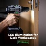 Lithitech Cordless Drill Set, 20V Power Drill with Battery 2.0Ah and Charger, 3/8-Inch Keyless Chuck Electric drill, 18+1 Position, 2 Variable Speed, 380 In-lb Torque (Green)