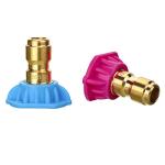 M MINGLE Second Story Quick-Connect Nozzle Tips for Power Washer, Soap and Rinse Jet Stream, Long Range Nozzle,1/4 Inch, 4000PSI, 2-Pack