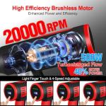 Cordless Pressure Washer with Faucet & Garden Hose Connector, 2 X 5.0AH Batteries, 2000PSI MAX Portable Pressure Washer with Brushless Motor, 4 Speed Adjustment LCD Touch Screen, 6-in-1 Nozzle