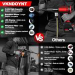 Cordless Pressure Washer with Faucet & Garden Hose Connector, 2 X 5.0AH Batteries, 2000PSI MAX Portable Pressure Washer with Brushless Motor, 4 Speed Adjustment LCD Touch Screen, 6-in-1 Nozzle