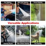 Cordless Pressure Washer with Faucet & Garden Hose Connector, 2 X 5.0AH Batteries, 2000PSI MAX Portable Pressure Washer with Brushless Motor, 4 Speed Adjustment LCD Touch Screen, 6-in-1 Nozzle