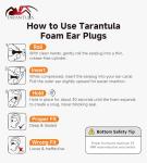 Tarantula 10 Pairs 33 NRR Soft Foam Ear Plugs, Noise Cancelling for Snoring, Loud Noise, Travel, Concerts, Construction, Studying, Work, Shooting – Disposable Hearing Protection, Orange