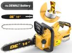 14 Inch Brushless Electric Chainsaw Cordless for Dewalt 20V Battery, Compact Chain Saw with Auto Oiler, Low Kickback, Battery Powered Chainsaw for Tree Trimming, Storm Clean-Up, Wood Cutting, Pruning