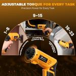 MulWark Electric Screwdriver Set, 4V Cordless Screwdriver with 46 Precision Driver Bit Set in Carrying Case Rechargeable 2-Position Handle, Powered Screwdriver Kit for Home Improvement, DIY Projects