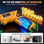 MulWark Electric Screwdriver Set, 4V Cordless Screwdriver with 46 Precision Driver Bit Set in Carrying Case Rechargeable 2-Position Handle, Powered Screwdriver Kit for Home Improvement, DIY Projects