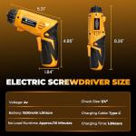 MulWark Electric Screwdriver Set, 4V Cordless Screwdriver with 46 Precision Driver Bit Set in Carrying Case Rechargeable 2-Position Handle, Powered Screwdriver Kit for Home Improvement, DIY Projects