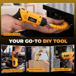 MulWark Electric Screwdriver Set, 4V Cordless Screwdriver with 46 Precision Driver Bit Set in Carrying Case Rechargeable 2-Position Handle, Powered Screwdriver Kit for Home Improvement, DIY Projects