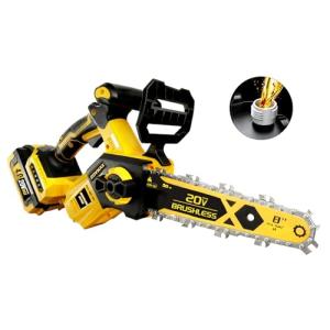 8 inch Chainsaw for Dewalt 20V MAX Battery, 2026 Upgraded Cordless Brushless Pruning Chainsaw with Oiling System & Chain Brake, Battery Powered for Wood Cutting (4.0Ah Battery Included)