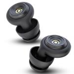 RHYMIRTH Noise Cancelling Earplugs for Sleep, Swimming, Travel, Concerts, Focus and Work, 50dB Noise Reduction Washable Silicone Ear Plugs with Filter Tech, 5 Pairs of Ear Tips & Carrying Case(Black)