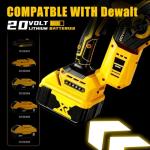 8 inch Chainsaw for Dewalt 20V MAX Battery, 2026 Upgraded Cordless Brushless Pruning Chainsaw with Oiling System & Chain Brake, Battery Powered for Wood Cutting (4.0Ah Battery Included)
