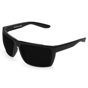 WISTON XL Z87 Sunglasses for Big Wide Heads Men Women,TR90 Ultralight UV400 Protection Sun Glasses Z8234 Dark Black