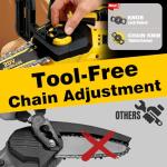 8 inch Chainsaw for Dewalt 20V MAX Battery, 2026 Upgraded Cordless Brushless Pruning Chainsaw with Oiling System & Chain Brake, Battery Powered for Wood Cutting (4.0Ah Battery Included)