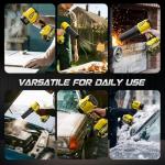 VERVEWAVE Leaf Blower with 2 X 4.0Ah Battery and Charger, 20V Cordless Blower for Lawn Care, & House Cleaning, 980,000 RPM Jet Blower, Extended Nozzle & Earbuds Included, Yellow