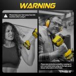 VERVEWAVE Leaf Blower with 2 X 4.0Ah Battery and Charger, 20V Cordless Blower for Lawn Care, & House Cleaning, 980,000 RPM Jet Blower, Extended Nozzle & Earbuds Included, Yellow