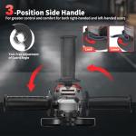 Angle Grinder 4-1/2" Cordless for Milwaukee 18V/M18 Battery, 6 Variable Speed Power Grinder, Brushless Angle Grinder Power Tools For Cutting Grinding Polishing (Tool Only)