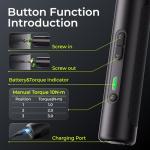 ELEGOO 33-in-1 Electric Screwdriver Set with LED and Magnetic Bits, Type-C Rechargeable 1500mAh Battery, Precision Power Tool Kit for 3D Printer Maintenance, Small Electronics Repairs, Engineers, DIY