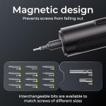 ELEGOO 33-in-1 Electric Screwdriver Set with LED and Magnetic Bits, Type-C Rechargeable 1500mAh Battery, Precision Power Tool Kit for 3D Printer Maintenance, Small Electronics Repairs, Engineers, DIY