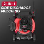 PowerSmart 21" Push Lawn Mower, B&S 125cc Engine, 2-in-1 Mulching and Side Discharge, Lightweight, Easy Assembly, Cordless Push Lawn Mowers for Garden Yard