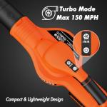 Leaf Blower Cordless - 21V Powerful Electric Leaf Blower with 2 Batteries and Charger, 2 Speed Modes, 2.0Ah Lightweight Battery Powered Leaf Blowers for Lawn Care, Patio, Dust, Blowing Leaves