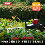 MZK 20V MAX 23-inch Cordless Pole Hedge Trimmer Attachment, 8-Feet Reach, Electric Hedge Trimmer with Extension Pole, Multi-Angle (Two Batteries and Charger Included)