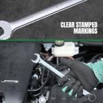 SK Combination Wrench Set, SAE 1/4" to 1-1/4", Metric 6 to 32mm, 42-Piece, SuperKrome Finish, Premium CR-V Construction, with Rolling Pouch