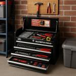 Olympia Tools 26-Inch Portable Metal Tool Chest with Drawers - Tool Cabinet with Ball Bearing Slides and Locking Storage for Garage Toolbox Organization