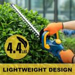 IEBUDA Hedge Trimmer for Dewalt 20V Battery, Cordless Hedge Trimmer with 22'' Dual-Action Blade, 1600RPM, 3/5'' Cutting Width, Rotating Handle & Dual Switch Design (Battery Not Included) (Navy Blue)