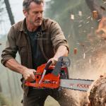 58CC Gas Chainsaw with 20-Inch Bar and Chain – Powerful 3.5HP Engine, Low-Kickback Chain Saw for Tree Trimming, Firewood Cutting & Yard Maintenance