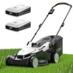 Litheli 40V (2 x 20V) 16" Electric Lawn Mower Cordless, Brushless Lawnmower with 6-Height Adjust, Portable & Lightweight Push Battery Powered Lawn Mower (2 * 4.0AH Batteries Included)