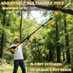 2 in 1 Cordless 6&8 inch Pole Saw & Mini Chainsaw,21V Battery Powered Brushless Electric Tree Trimmer with Extension Pole, 2×4000mAh Batteries,Lightweight Handheld Pruner