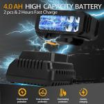 2 in 1 Cordless 6&8 inch Pole Saw & Mini Chainsaw,21V Battery Powered Brushless Electric Tree Trimmer with Extension Pole, 2×4000mAh Batteries,Lightweight Handheld Pruner