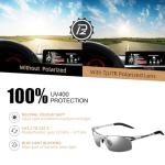 TJUTR Mens Photochromic Sunglasses Day & Night Driving Z87 Sun Glasses Polarized UV400 Protection Safety Glasses