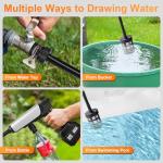 Cordless Pressure Washer Battery Powered,Portable Power Washer with 2pcs 4.5Ah Battery&Charger & 6-in-1 Nozzle,2 Power Level & on/Off Button,Handheld Pressure Washer for Car,Home,Garden Patio (8.5m)