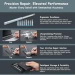 25 in 1 Precision Electric Screwdriver Set with 24 Magnetic Bits, Cordless & Rechargeable Mini Driver for Electronics Repair, Phone, Laptop, Glasses, PC Building