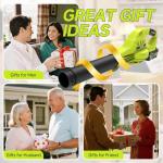 Leaf Blower Cordless with 2X 4.0Ah Batteries and Charger, 60Mins Lasting 150MPH Lightweight Cordless Blower, Small Electric Leaf Blowers for Lawn Care, Patio, Yard, Leaves, Grass and Snow