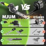 3-in-1 Cordless Hedge Trimmer: 13ft Reach & Adjustable Pole Hedge Trimmer - Lightweight with Dual Batteries - Grass Shears for Women Seniors - Garden Lawn Shrub Pruning Tool