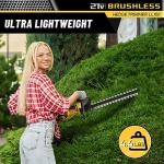 Hedge Trimmer Cordless(Battery & Charger Included), Electric Handheld Bush Shrub Trimmer, 22'' Edge Trimmer with 3/4'' Cutting Capacity & 3000RPM & BRUSHLESS, Compatible with Extension Pole, 4.4LBS